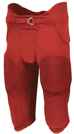 Russell Athletic Herren Integrated 7-Piece Pad Football Pant Hose, Echtes Rot, XX-Large