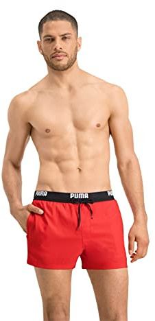 PUMA Herren Puma Korte zwemshorts met logo voor heren Badehose, Schwarz, XXL EU