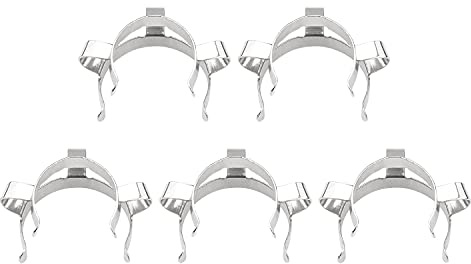 stonylab Metall-Klemmverbindungsklammern, 5 Stück 24 mm Keck-Klammer, für 24/40 Glasverbindung, Laborzubehör, #24