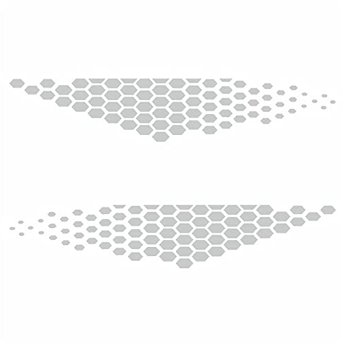 Auto Karosserie Aufkleber,Hexagon Pixel Cyber Auto Aufkleber Sticker Wasserdichte Karosserie Seiten Aufkleber Vinyl Grafik Aufkleber Abziehbild Auto Motorhaube Streifen Aufkleber für Fahrzeuge LKW SUV