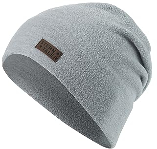 Sterntaler Baby Jungen Slouch-Beanie Melange Mütze - Kinderbeanie aus Microfleece - Rauchgrau, 53