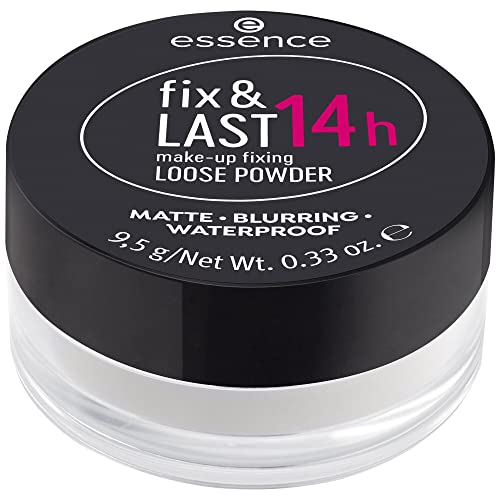 Essence Cosmetics fix et LAST 14h make-up fixing LOOSE POWDER poudre libre, longue durée, fixant, contrôle du sébum - contrôle de la brillance, mat (9.5g)
