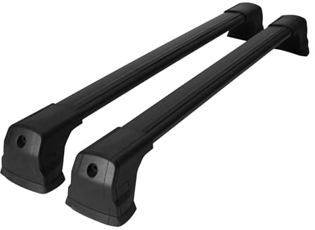 OMAC Dachträger Grundtäger kompatibel mit Citroen Berlingo 2008-2018 Aluminium 75kg Schwarz 2tlg Fixpunkte für Fahrradträger, Dachboxen, Skiträger Abschließbar