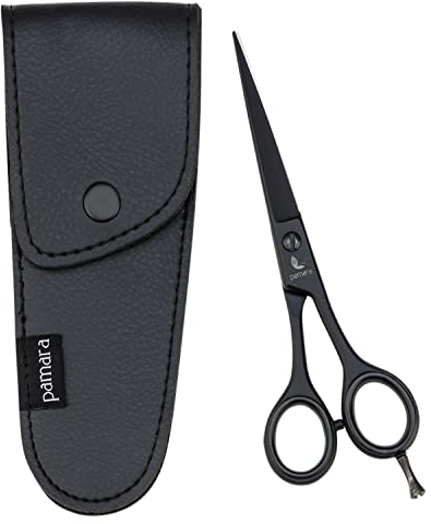 Pamara Set Forbici Parrucchiere Professionali, Set Forbici per Capelli, Forbici Barba per Sfoltire i Capelli per Uomo e Donna, Kit Parrucchiere Professionale con Astuccio e Design Ergonomico
