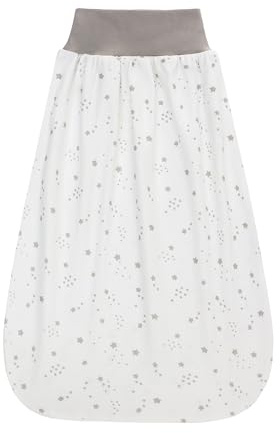 Babyschlafsack 0,5 Tog mit elastischem Bund, Sommer Wickelsack aus Baumwolle, Strampler für Baby Kleinkinder Kinder 6-12 Monate (Weißer Stern)