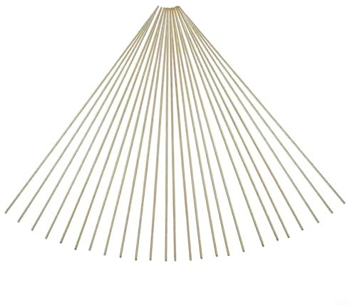 HEBEOT 25PCS Brass Brazing Rods Low Temperature Melting Point Phosphor Brass Welding Rod for DIY Projects Oxyacetylene Gas Welding(2.0mm)