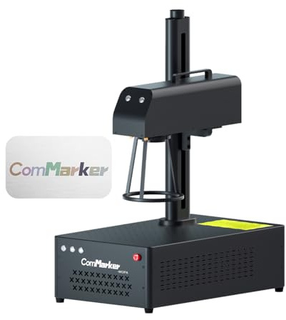 ComMarker Incisore Laser a Fibra, Macchina per Incisione Laser a Colori JPT Mopa B4, Supporto LightBurn,Palmare da Tavolo, Taglierina per Marcatura Laser per Metallo (60w, 0 rotary)