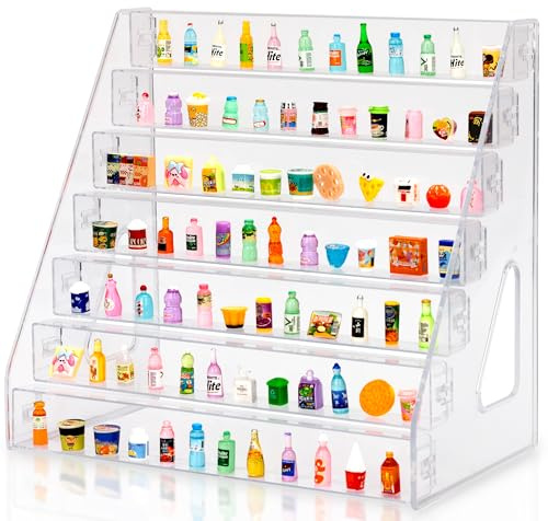 JOYMOMO Mini Brand Organizer Acrylic Display Rack for Mini Brands Collector Toys of 7 Layers