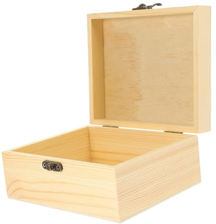 Amosfun Holz Schmuckkästchen Rechteckige Schmuckbox Schmuck-organizer Für Ringe Ohrringe Halsketten Armbänder Schmuckschatulle Aufbewahrungsbox Dekorativ Für Kommode Geschenk