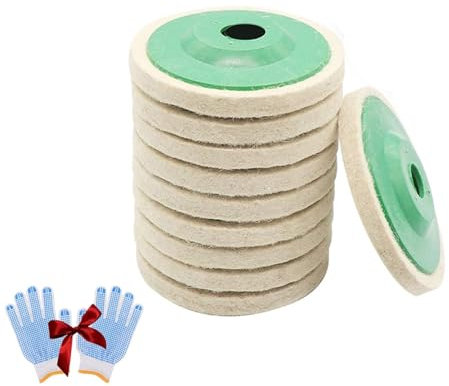 Disco lucidante lamellare in feltro di lana, 2025 nuovi cuscinetti for lucidatura in lana composita, kit abrasivo da 100 pezzi for smerigliatrice angolare, tampone lucidante ad alte prestazioni for re
