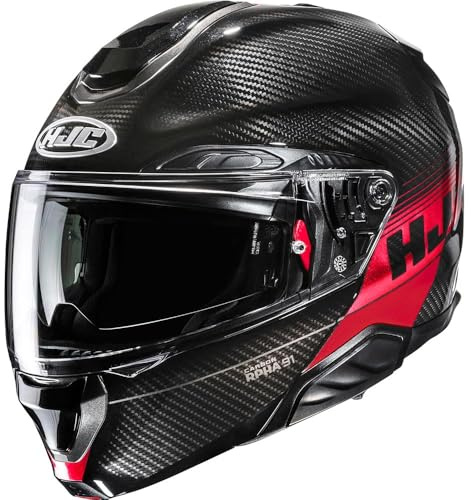 HJC, Modularer Motorradhelm RPHA 91 CARBON ELIG Red Carbon MC1, M