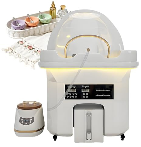 Nouveauté Équipement de Spa pour la Tête 60L + Réservoir d'eaux usées 20L | Bac à Shampoing Mobile à Circulation d’Eau | Lavabo Coiffure Professionnel Japonais pour Salon & Spa Capillaire