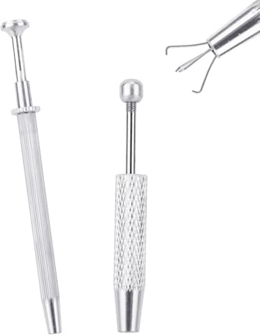 Pinza per Orecchini, a 4 Griffe Kit per Sostituzione Smontaggio di Gioielli con Corpo Filettato for Borchie Gioielli con Filettatura a Forma Diamante e Sferica Raccogliere Componenti Elettronici