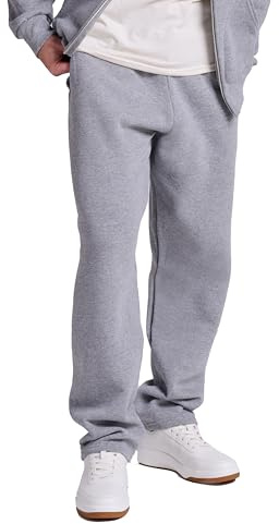 Russell Athletic Dri Power Fleece Open Bottom Sweatpants with Pockets, Relaxed Fit, Moisture Wicking Pantalon de survêtement, Oxford, 36-41 Homme