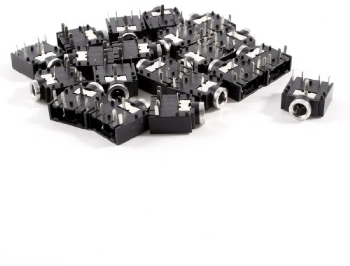 sourcing map 20 Stücke DIP PCB Moontage 5 Pin 3.5mm Socket Kopfhörer Stereo Audio Buchse
