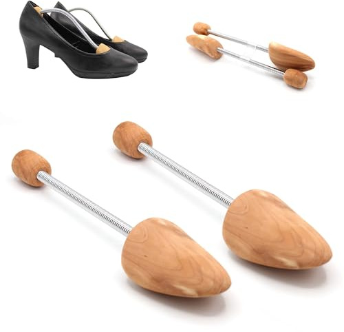 Soldela - Schuhspanner aus echtem Rotem Zedernholz - Größe 39-41 - Holz und Aluminium Flexibel - Schuhspanner für Damen - Mottenschutz - Holz 100% Natur - Passt zu allen Schuhen/Sneakers