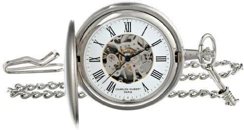 Charles-Hubert, Paris Satin Finish Mechanical Pocket Watch