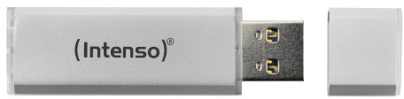 Intenso Alu Line 32GB USB-Stick USB 2.0 silber | Hochwertiges Aluminiumgehäuse, Lesegeschwindigkeit bis 28 MB/s, Federleichte 4g, Mobiler Flash Drive Datenspeicher