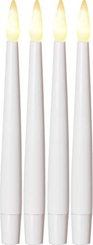 Star 066–79 Kerzen, lang, mit Wachs und LED, 0,064 W, weiß, 15,5 x 1,5 x 1,5 cm, 4 Stück