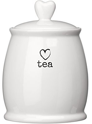 Premier Housewares Charm Tea Canister, White
