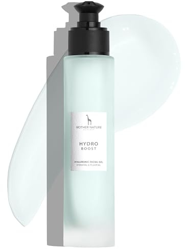 Hyaluron Gel mit Bio Aloe Vera - Anti Aging Naturkosmetik VEGAN - 100ml hochdosiert von Mother Nature Cosmetics - Intensive Feuchtigkeit & Anti Falten Effekt - auch für Mischhaut und unreine Haut