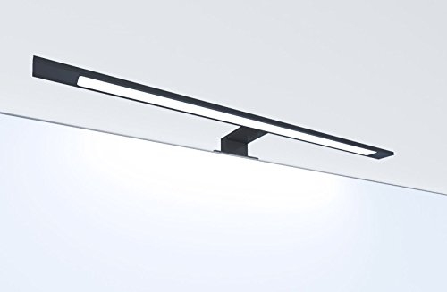 kalb Material für Möbel LED Badleuchte schwarz 600mm Spiegellampe Spiegelleuchte Aufbauleuchte, Lichtfarbe:neutralweiß