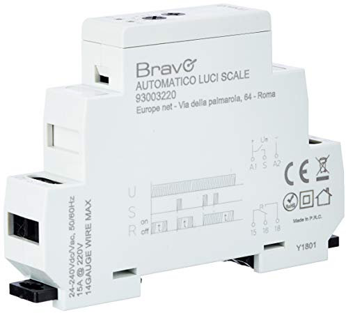 Interruttore automatico luci scale per quadri elettrici DIN BRAVO 93003220