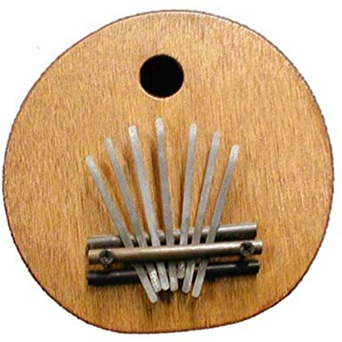 Kalimba aus Holz mit 7 Spielzungen aus Metall afrikanische Instrumente Westentascheninstrument Spieldose Klang