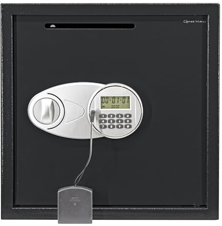 Genie Hand – Elektronischer Tresor Safe mit Einwurfschlitz – B-Klasse-Schloss – Anti-Bounce-Technologie (groß)