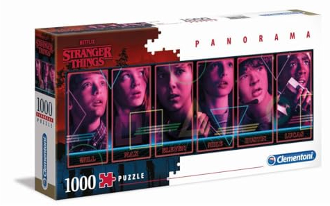 Clementoni - 39548 - Puzzle Panorama - Stranger Things - 1000 pieces - Made in Italy - jigsaw puzzles for adult - jigsaw puzzles Netflix