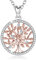 EUDORA Harmony Ball Colgante Arbol de La Vida de Plata de Ley 925, Oro Rosa Collares para Mujer Arbol de La Vida Circonita Joyería, Regalos para Mujer Mamá Hija