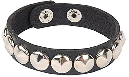 ShapeW Braccialetto Punk Punk in Pelle con Bordi con Borchie bordiband con Bracciale Bracciale Spike Rivets Bracciale da Polsino Unisex Metallo con Borchie con Borchie