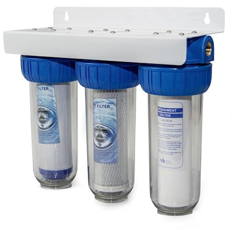 FILTRO ACQUA KIT TRE STADI CARTUCCIA NW-BR10B4 FILTRAZIONE SEDIMENTI E CARBONI ATTIVI (3/4 - 26.16mm)