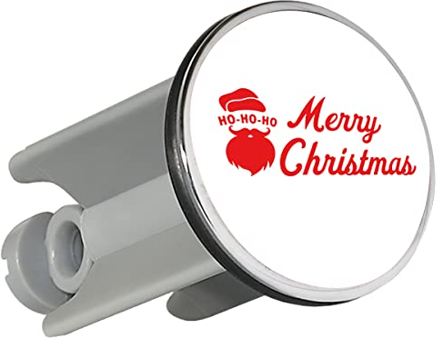 Huuraa Waschbeckenstöpsel Ho Ho Ho Santa Merry Christmas Geschenk 4cm für Waschbecken Abflussstopfen Ho Ho Ho Santa Geschenkidee