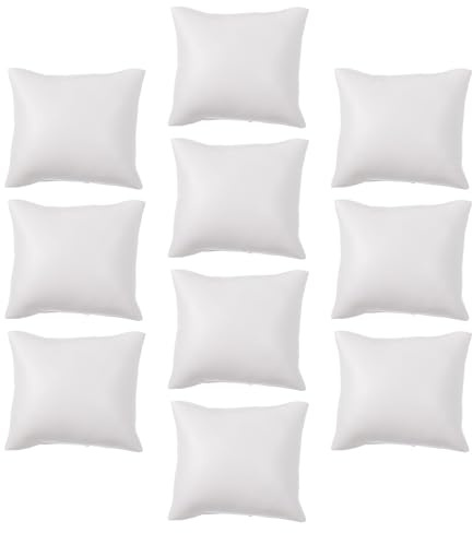 PACKOVE Uhrenkissen 10 Stück Weiß 3.5X3.1X2 Zoll Weiche Pp-Baumwolle Displaykissen Für Uhrenbox Schmuck Aufbewahrung Armband Präsentation