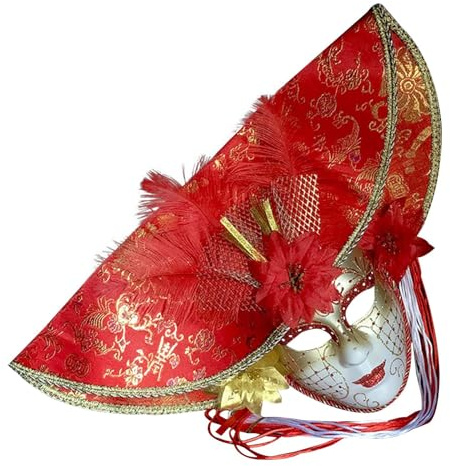 Masque Venitien Femme - Masque de Mascarade Féminin, Décoration de Fête de Carnaval, Accessoires de Performance, Masque Vénitien Amusant