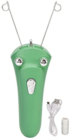 Epilierer, Baumwollfaden-Gesichtsepilierer, USB Wiederaufladbar, LED-Beleuchtung, Elektrischer Faden-Epilierer, Grüner Epilierer Für Frauen