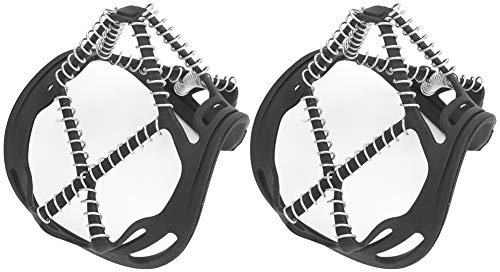 HERCHR Eisklampen, Outdoor-Traktionsfeder-Spike-Schuhüberzug, Kletterspikes, Greifer Für Schuhgröße 38–45, Schneewander-Steigeisen Für Männer Und Frauen
