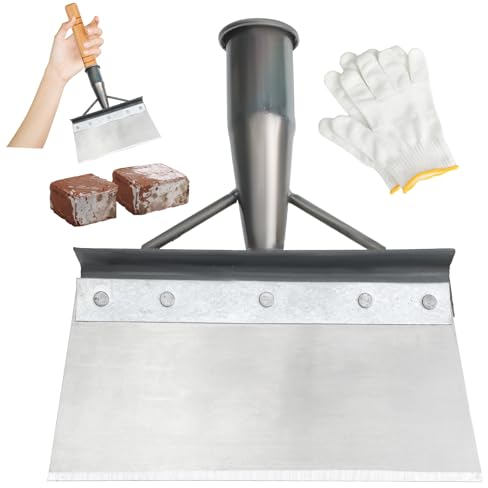 Pala di Pulizia Multifunzionale 20CM Pala da Giardino, Pala da Giardinaggio a Testa Piatta Pala Pulizia All'Aperto Strumento per Diserbo, Vanga da Giardino