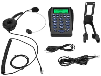 Teléfono De Centro De Llamadas, Teclado De Centro De Llamadas Teléfono Fijo De Centro De Llamadas con Auriculares Teléfono Fijo con Conector para Auriculares para Teléfonos De Oficina En Casa