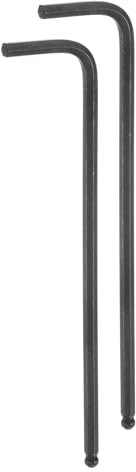 QUARKZMAN 2 Piezas de Llave Hexagonal en Forma de L con Bola de 1/8 de Longitud Larga, Fabricadas en Acero Cromado de Vanadio, Herramienta de Reparación de Acero, Color Negro