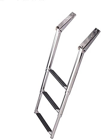 Scaletta da Bagno a 3 gradini, Scale telescopiche per Camper in Acciaio Inossidabile per Barche da diporto, pontone Marino, Montaggio su Piattaforma, carico; 300kg