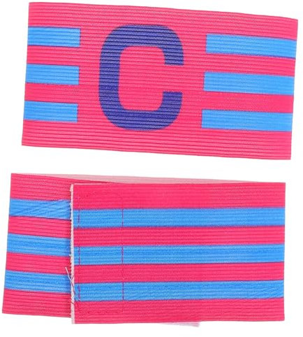 KITANDOVE 2er Satz Verstellbare Fußball-kapitänsbinde Für Erwachsene Elastische Nylon-armbinde Kapitänsmarkenband Für Fußballmannschaften Sportarmband Mit Hellen Farben