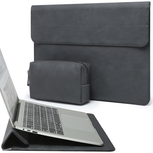 HYZUO 13,3-14 Zoll Laptoptasche Hülle mit Ständerfunktion, Graphit | für MacBook Pro 14 M5/M4/M3/M2/M1 A3426 A3427 2026-2021, MacBook Pro/Air 13,3,13,5 13,8 Surface Laptop,HP Spectre X360 13/14