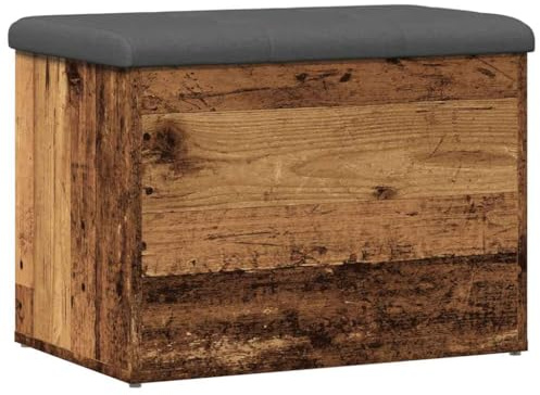 vidaXL Sitzbank mit Stauraum Altholz-Optik 62x42x45 cm Holzwerkstoff