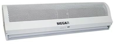 MEGACLIMA MegAir Barriera D'Aria Fredda VA 1200 Bianca 180W 120 cm | Protezione da Polveri e Dispersioni Termiche | Silenziosa, Regolabile, Facile Installazione, Ideale per Negozi