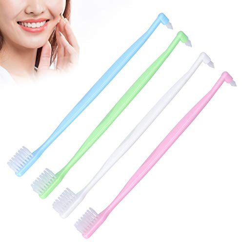 4 cepillos de dientes de ortodoncia, cepillo de dientes en forma de V de doble cara con cerdas suaves, Cepillo Universal Care para Limpieza Brackets Gap Ortodoncia, Aparatos Dentales