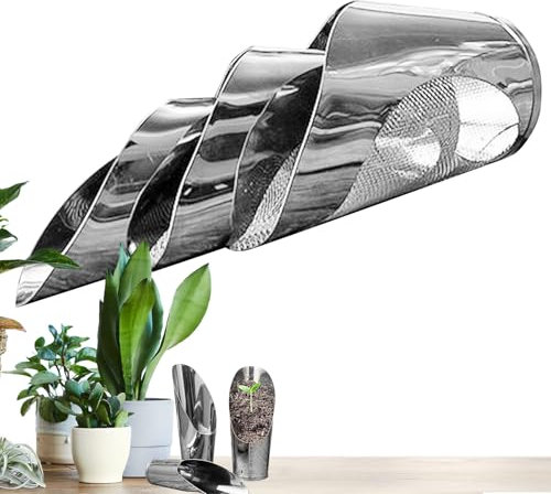 Paletta per terreno per piante da interno, 3 pala per bonsai, pala in acciaio inox, utensile manuale multifunzione resistente, per trapianto, coltivazione, rinvaso, cura del giardino