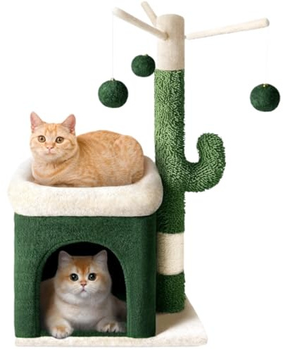 MEIZHITU Árbol para Gatos Poste Rascador Árbol para Gatos para Gatos De Interior Torre Moderna para Gatos con Condominio para Gatos con Postes Rascadores para Gatos