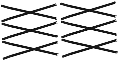 PartyKindom 12 Pièces Sangles de Fixation pour Parasol de Terrasse Réglables Sangles Élastiques Anti-Vent Réutilisables Stabilisateur de Vent pour Parasols Déportés Jardin